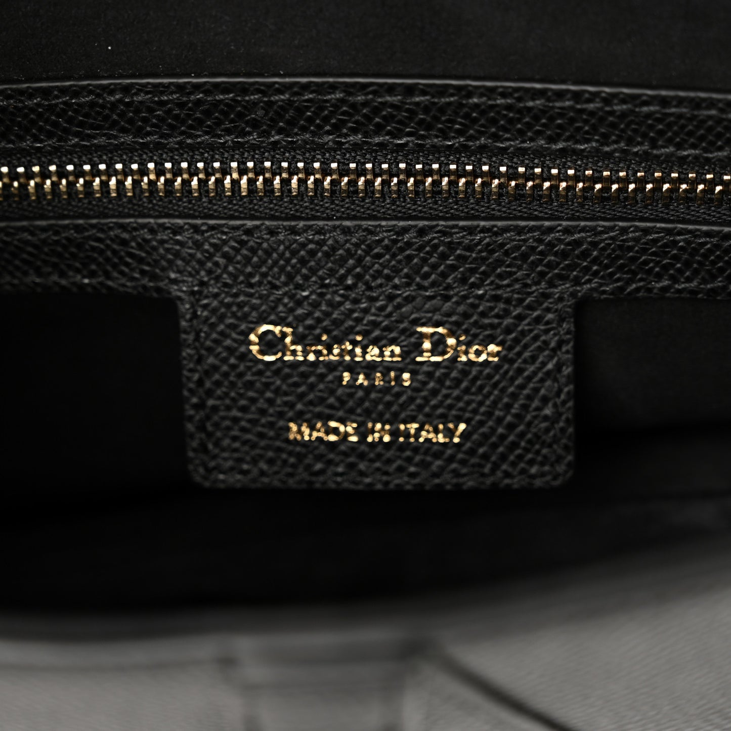 Grained Calfskin Saddle Bag With Strap Black