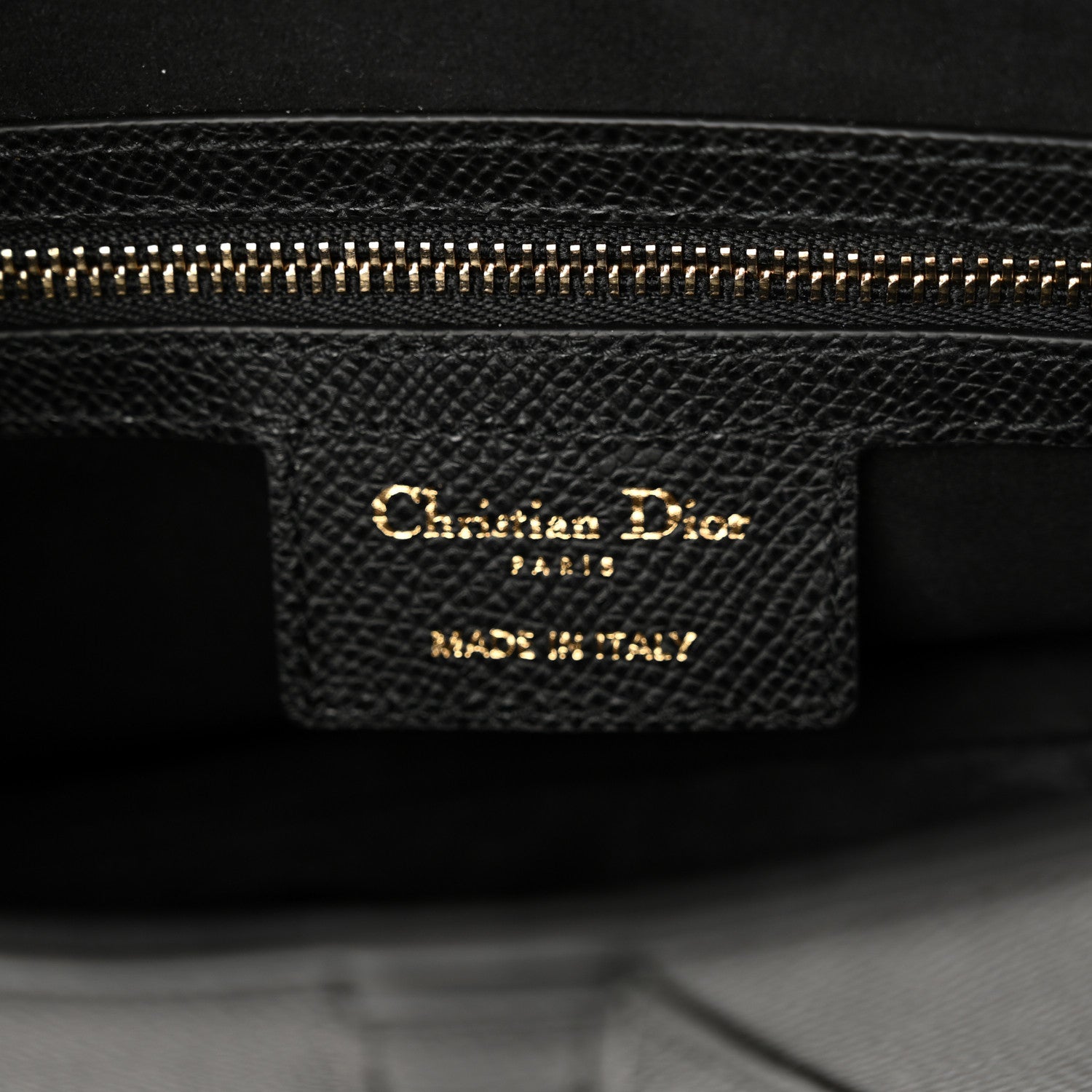 Christian Dior Grained Calfskin Saddle Bag With Strap Black 6 of 10
