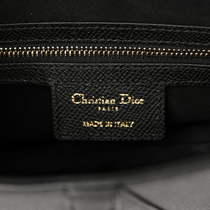 Christian Dior Grained Calfskin Saddle Bag With Strap Black 6 of 10