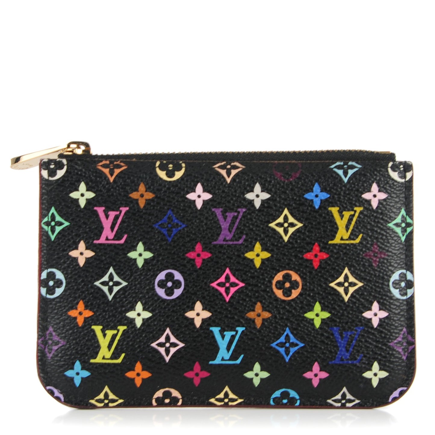 Monogram Multicolor Key Pouch Black Violet
