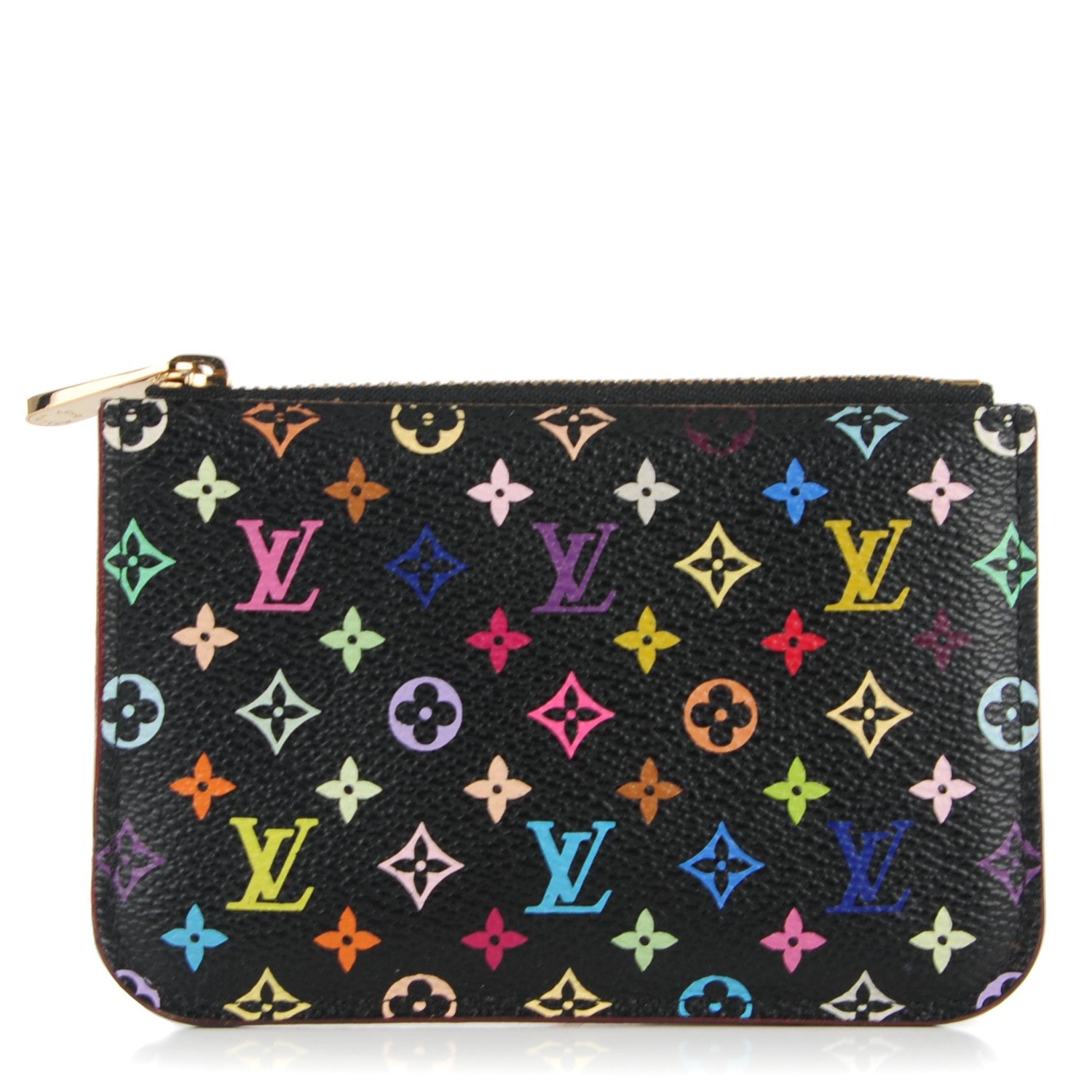 Louis Vuitton Monogram Multicolor Key Pouch Black Violet 1 of 7