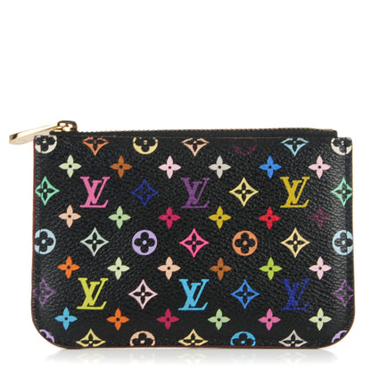 Louis Vuitton Monogram Multicolor Key Pouch Black Violet 1 of 7