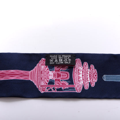 Hermes Silk Merveilleuses Lanternes Twilly Caban Framboise Vert 3 of 4