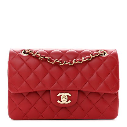 Chanel Lambskin Quilted Small Double Flap Red 1 of 14