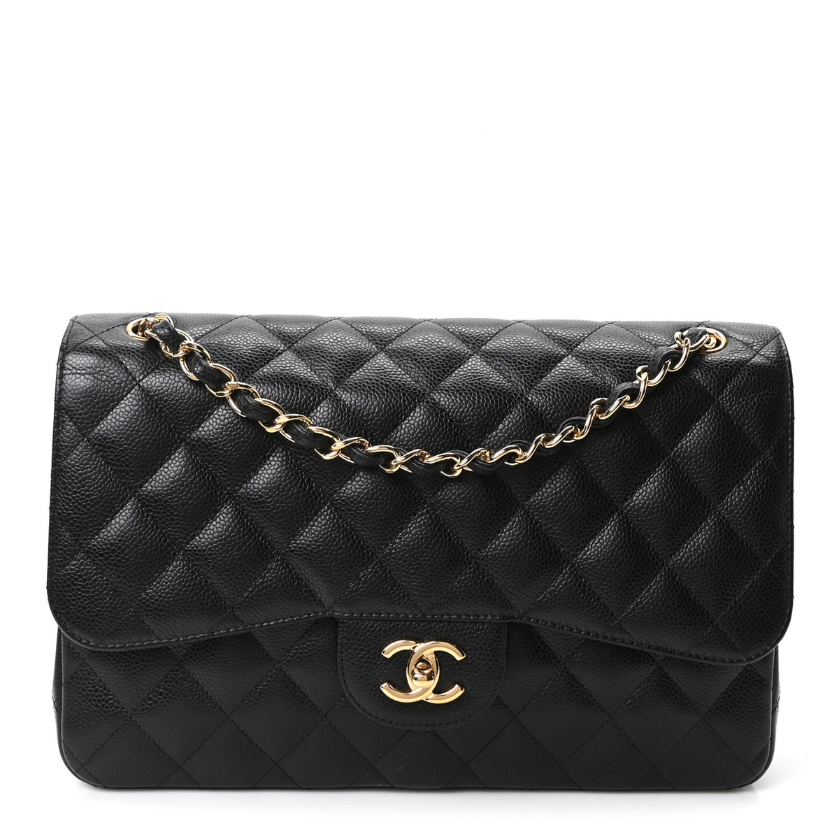 Chanel Caviar Quilted Jumbo Double Flap Black 1 of 10