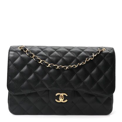 Chanel Caviar Quilted Jumbo Double Flap Black 1 of 10
