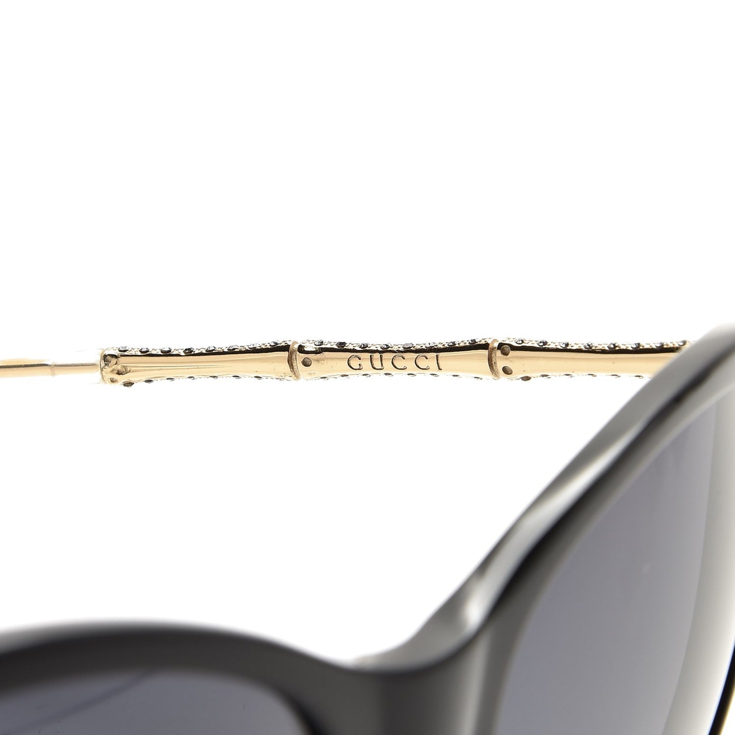 Crystal Bamboo Cat Eye GG 3771/N/S Sunglasses Gold