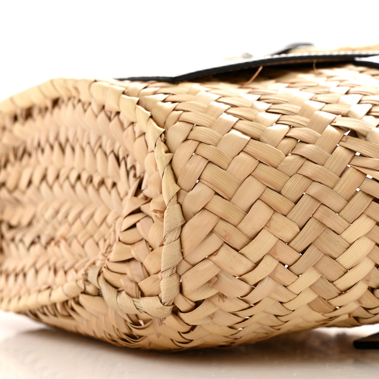 Raffia Mini Basket Tote Bag Natural White