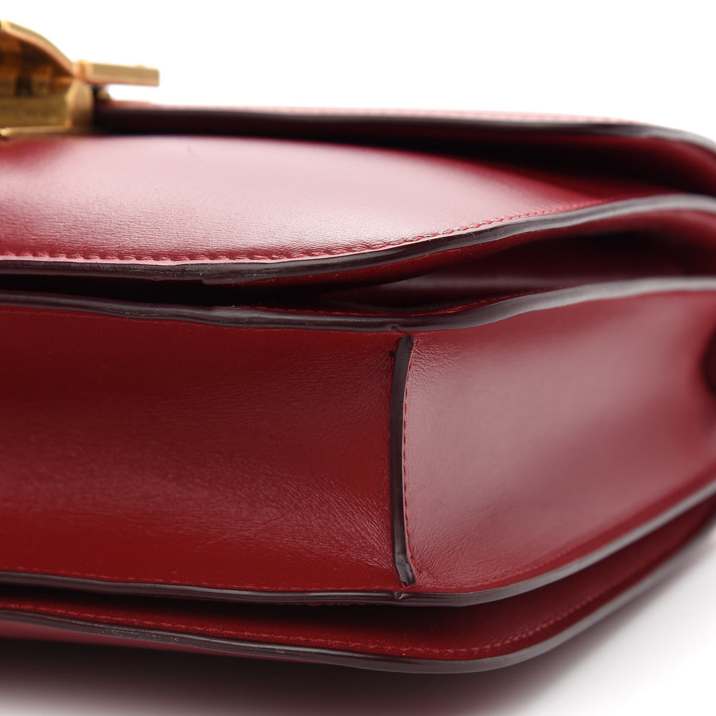 Box Calfskin Medium Classic Box Flap Bag Red