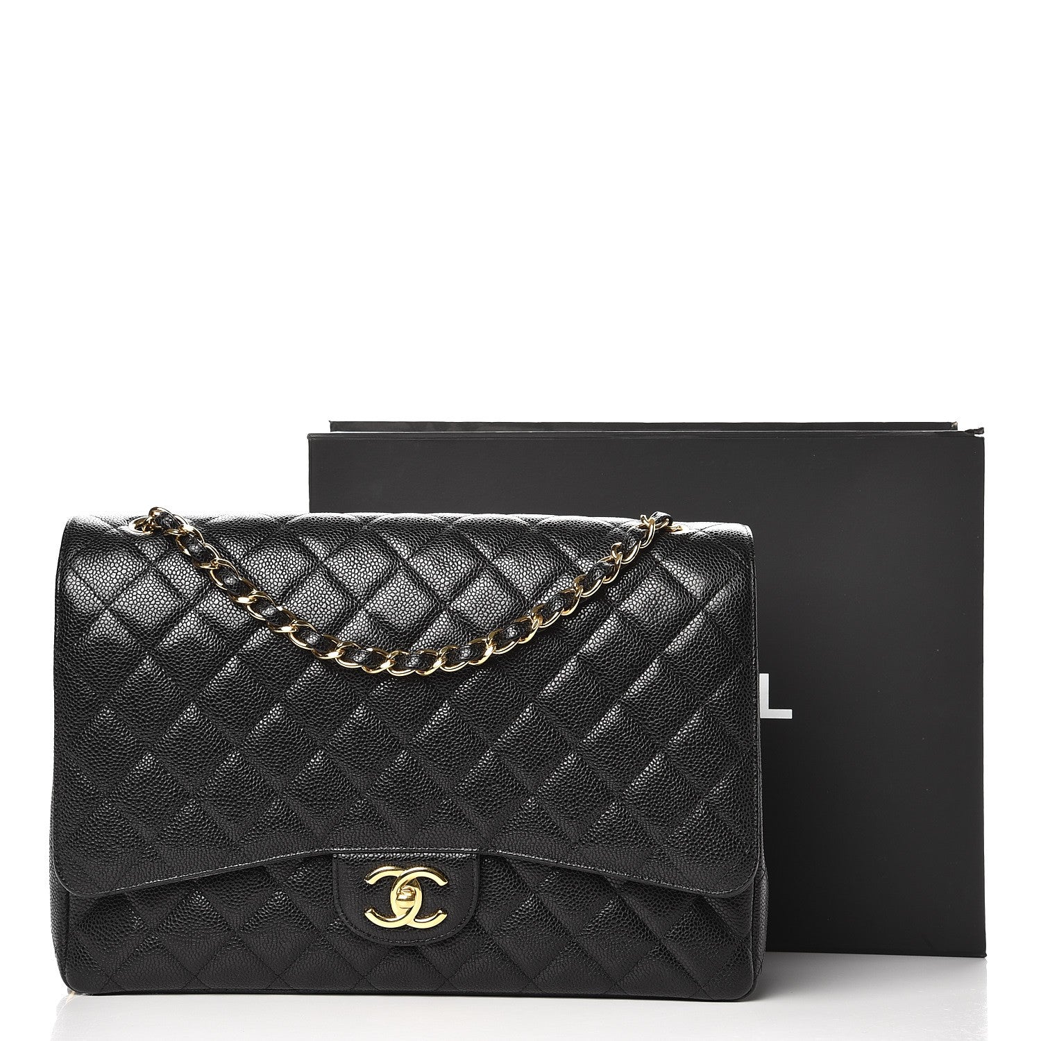 Chanel Caviar Quilted Maxi Double Flap Black 11 of 11