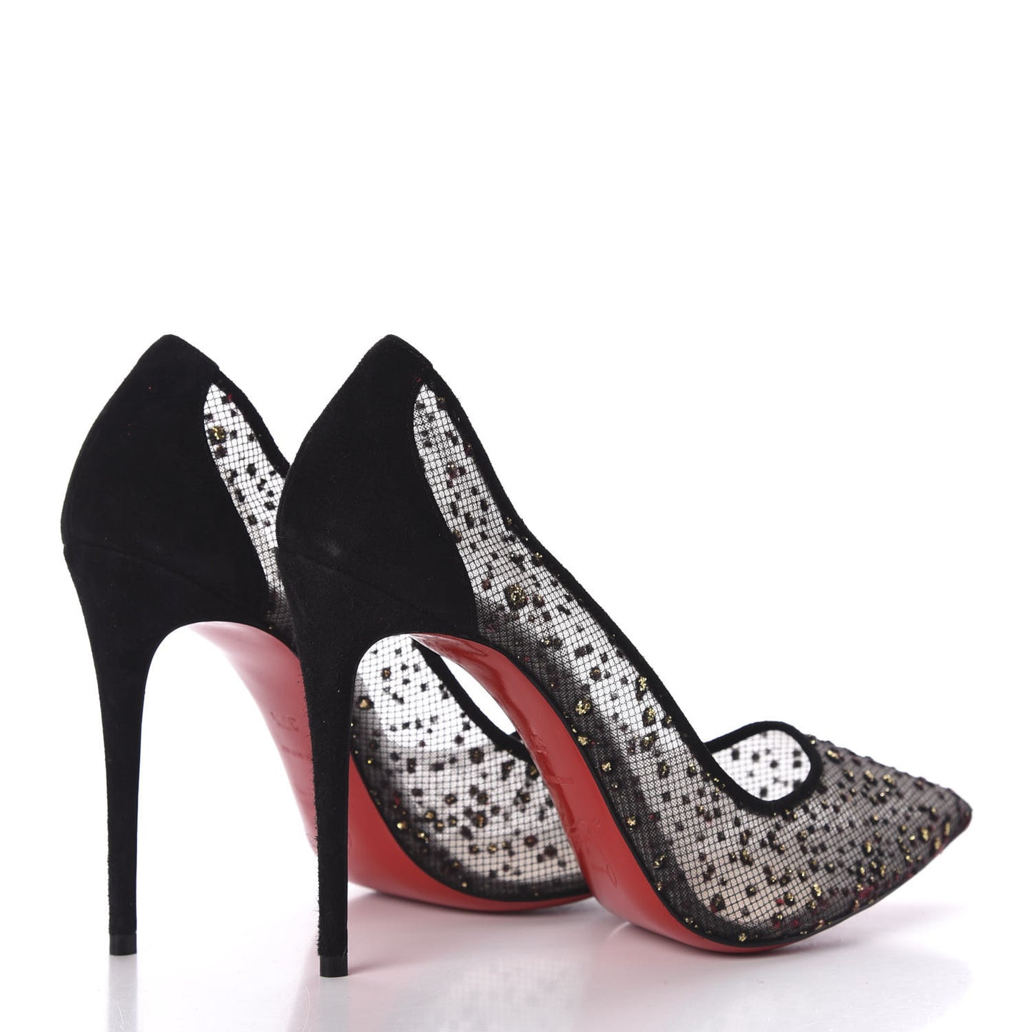 Tulle Glitter Follies Lace 100 Pumps 37.5 Black