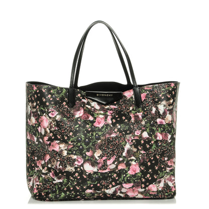 Givenchy Coated Canvas Roses Camouflage Print Large Antigona Tote Black 1 of 7