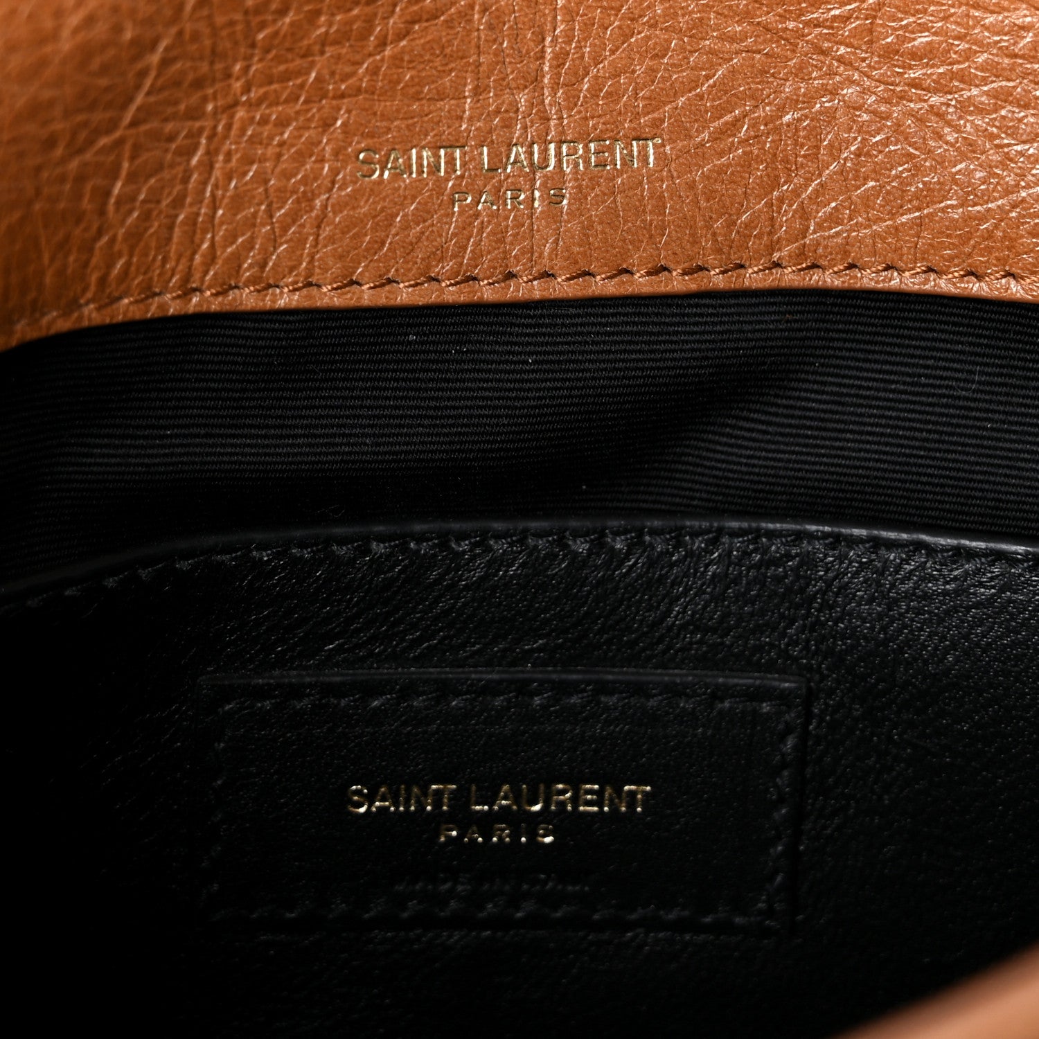 Saint Laurent Crinkled Calfskin Matelasse Monogram Baby Niki Chain Satchel Light Caramel 6 of 10