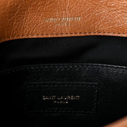 Saint Laurent Crinkled Calfskin Matelasse Monogram Baby Niki Chain Satchel Light Caramel 6 of 10