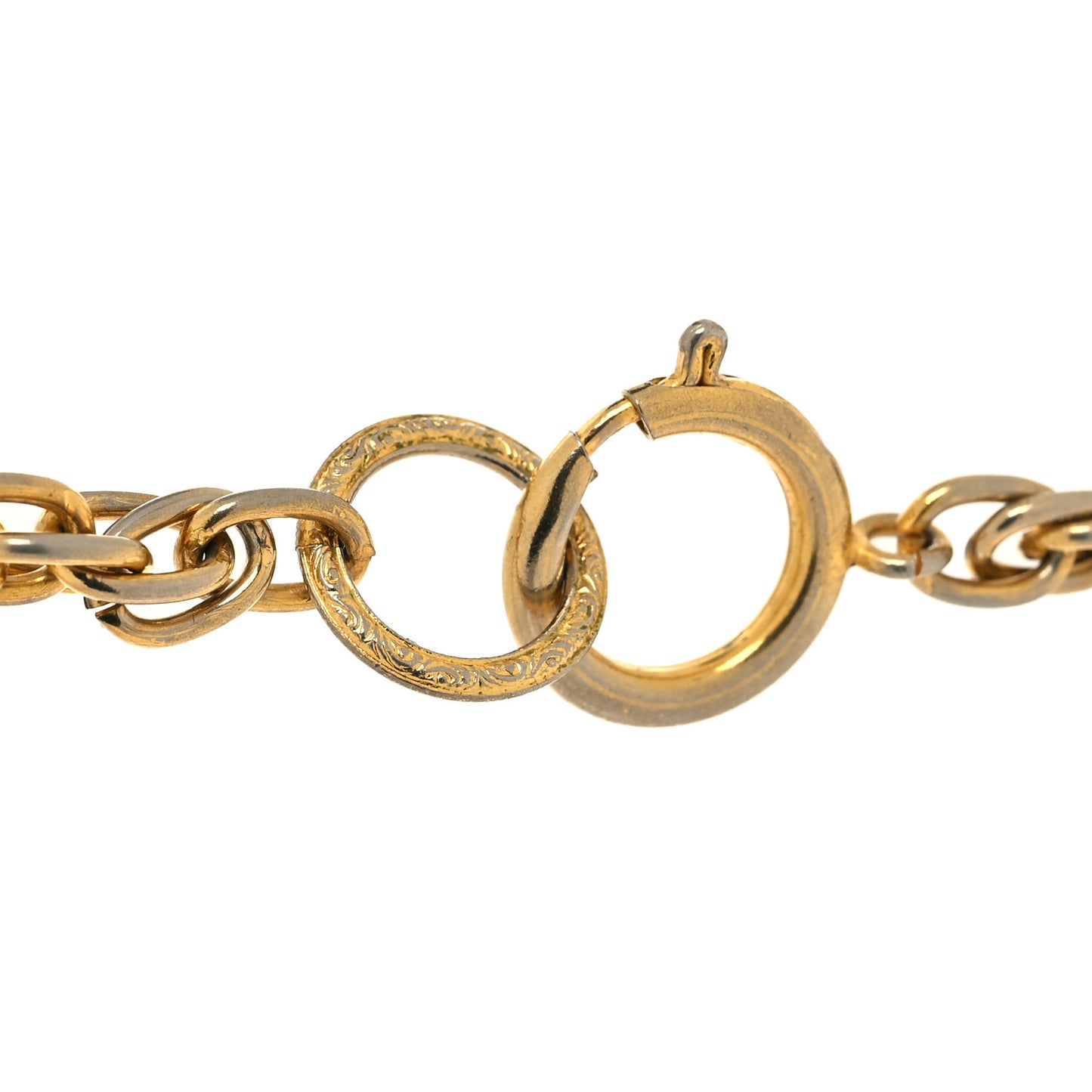 Metal Mademoiselle Medallion Necklace Gold