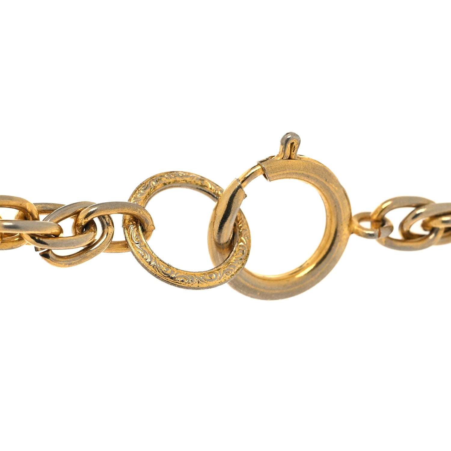 Chanel Metal Mademoiselle Medallion Necklace Gold 4 of 5