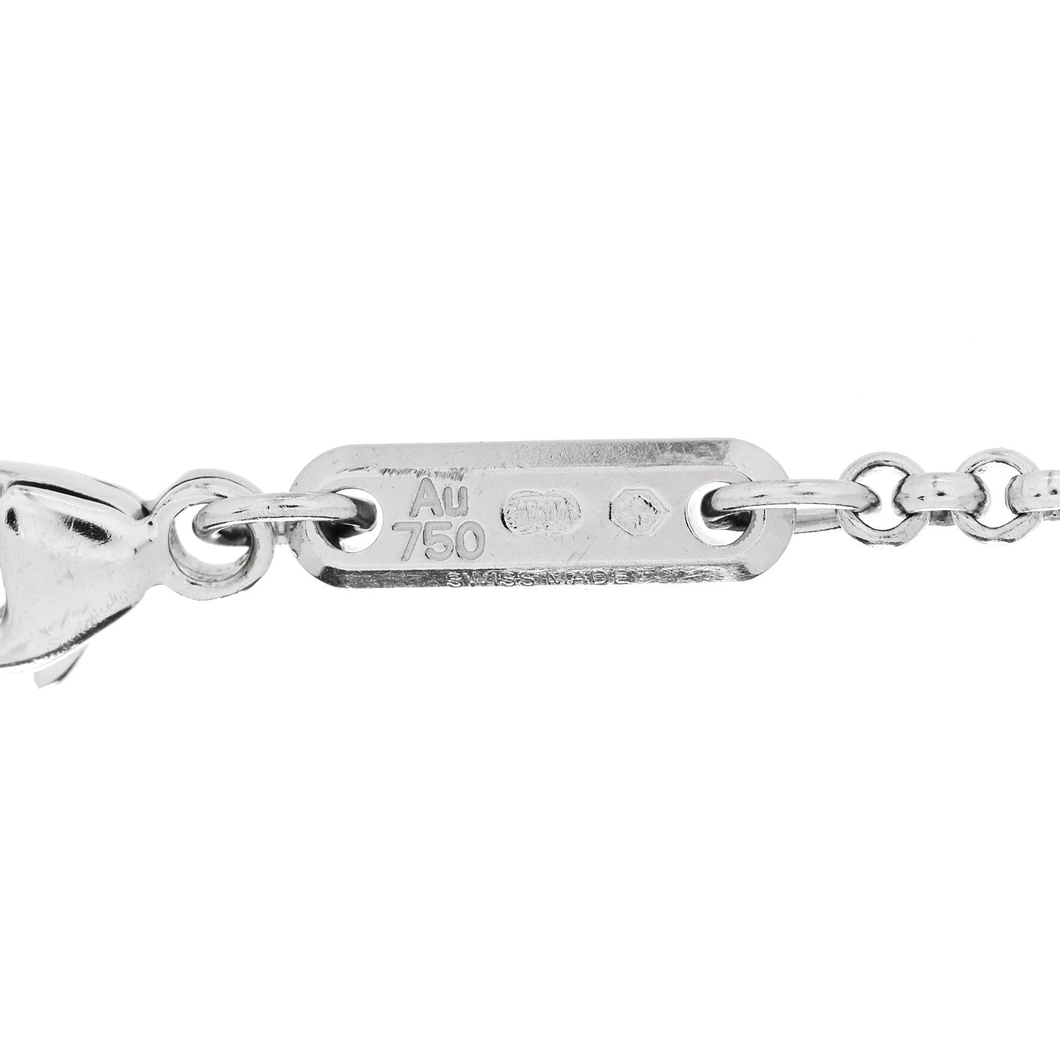 Chopard 18K White Gold Diamond Happy Diamonds Hamsa Bracelet 3 of 5