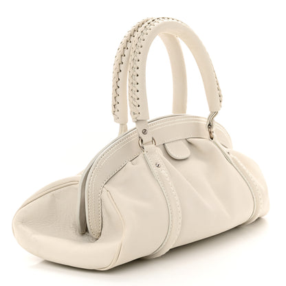 Christian Dior Calfskin My Dior Frame Pocket Satchel White 3 of 19