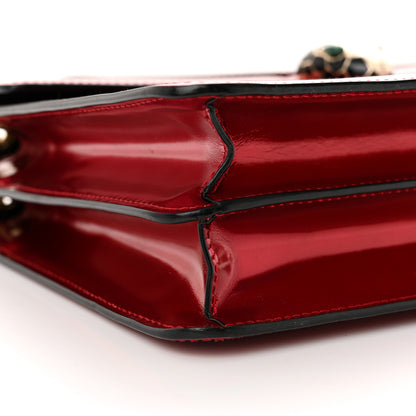Bulgari Metallic Calfskin Serpenti Forever Shoulder Bag Red 8 of 10