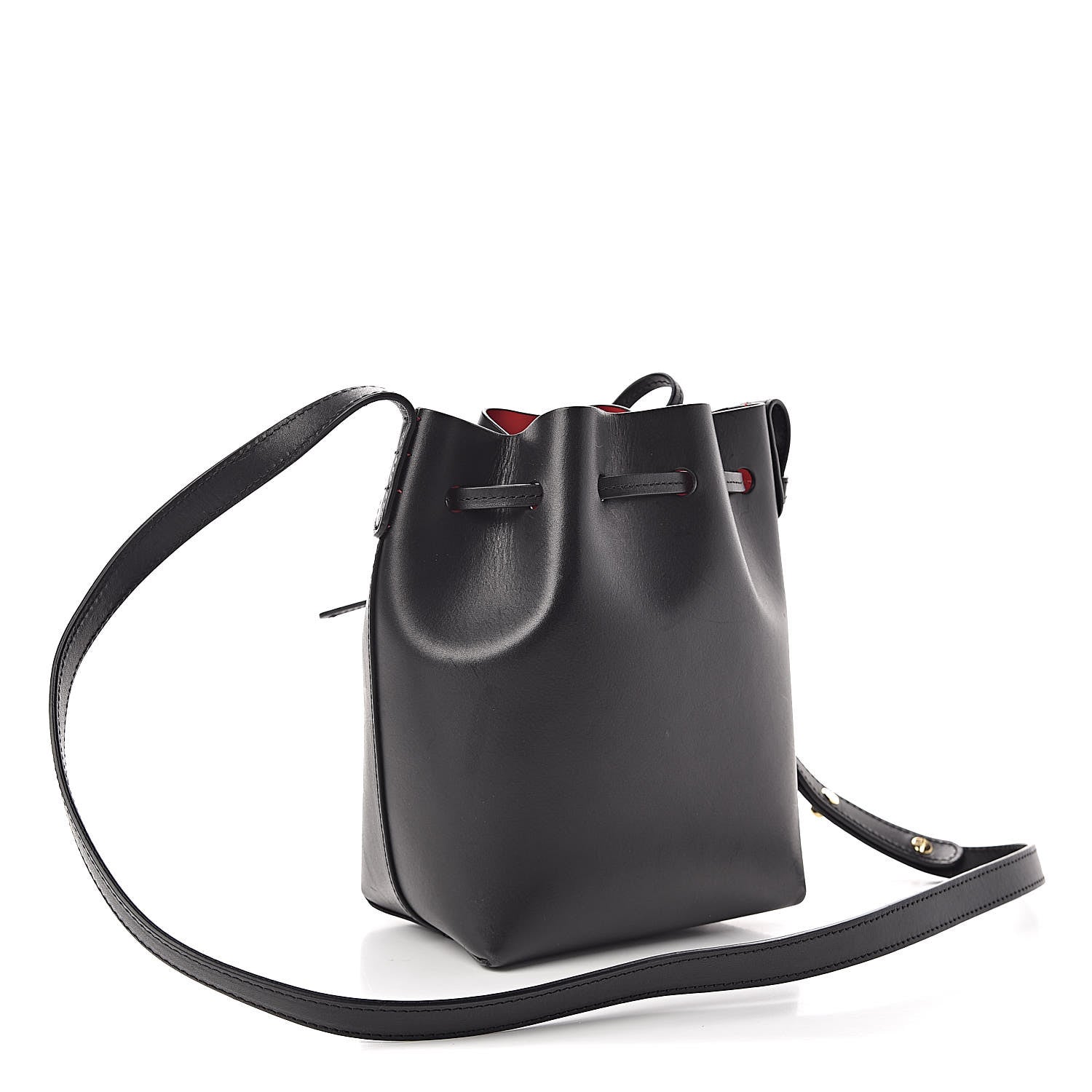 Mansur Gavriel Calfskin Mini Mini Bucket Bag Black Flamma 3 of 9