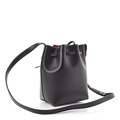 Mansur Gavriel Calfskin Mini Mini Bucket Bag Black Flamma 3 of 9