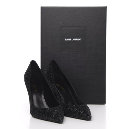Saint Laurent Glitter Opyum 85 Pumps 37.5 Black 10 of 10