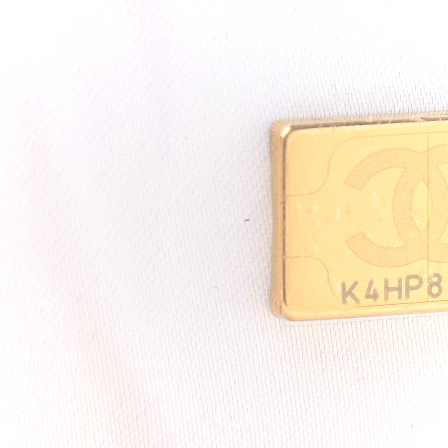Sequin Logo Mini Rectangular Flap White Black