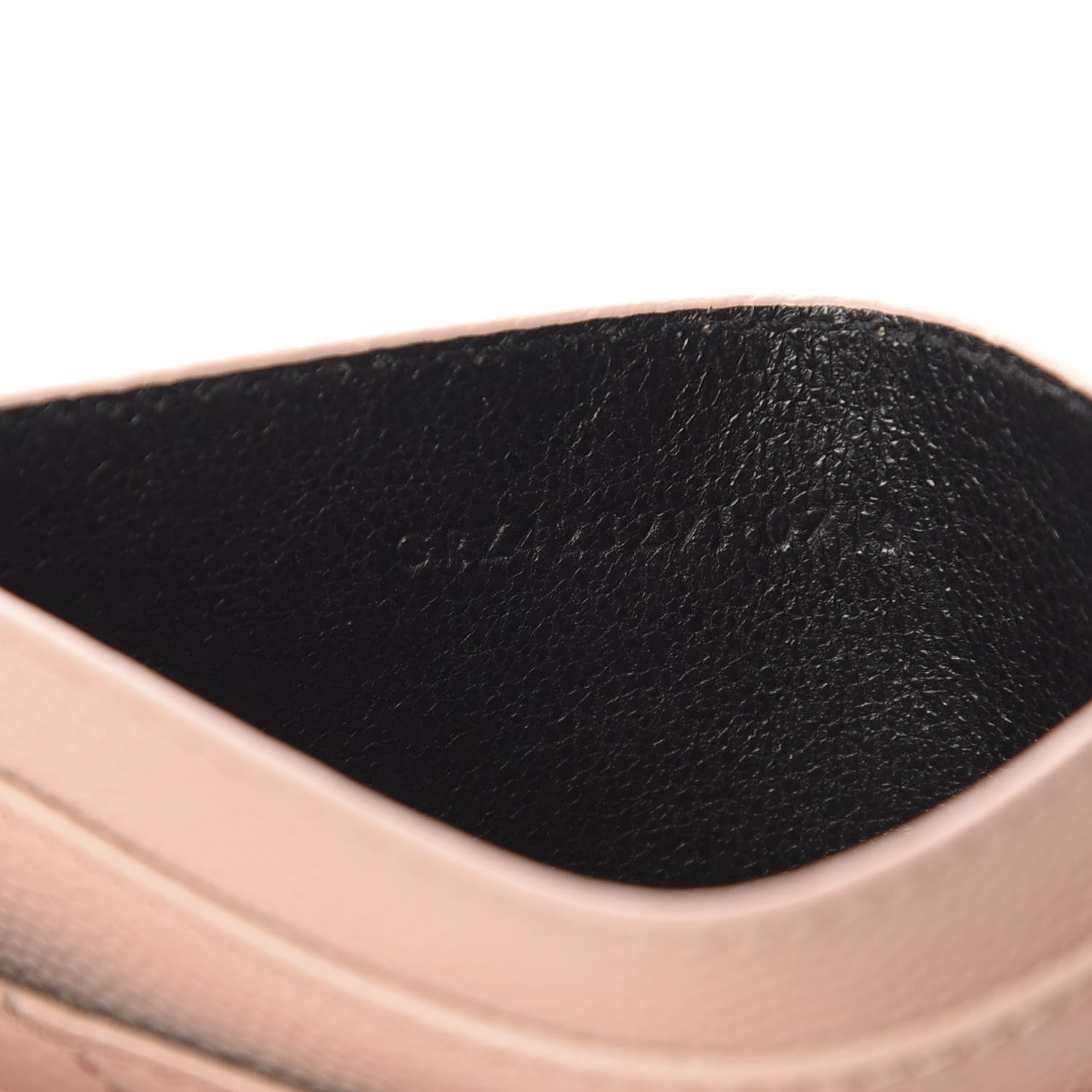 Saint Laurent Grain De Poudre Matelasse Chevron Monogram Credit Card Case Pale Pink 11 of 11