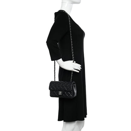Chanel Lambskin Quilted Mini Rectangular Flap Black 2 of 10