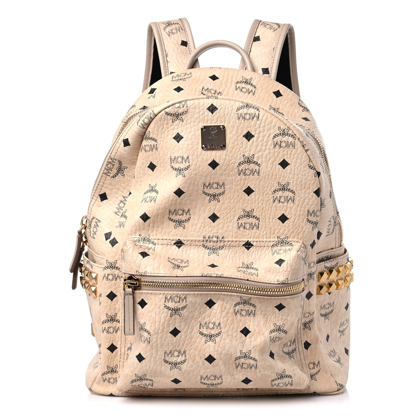 Visetos Small Side Stud Stark Backpack Beige