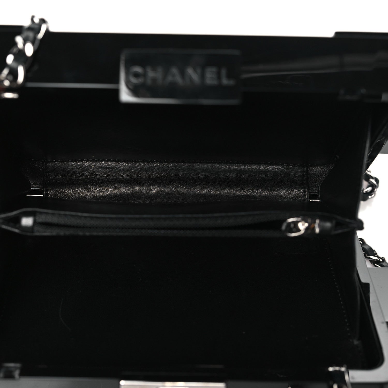 Chanel Plexiglass Crystal Lego Clutch Black 5 of 10
