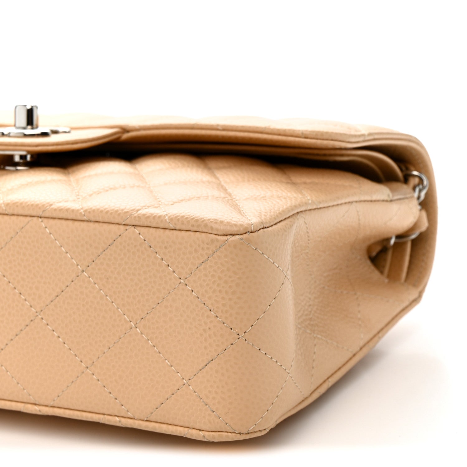 Chanel Caviar Quilted Small Double Flap Beige 10 of 15