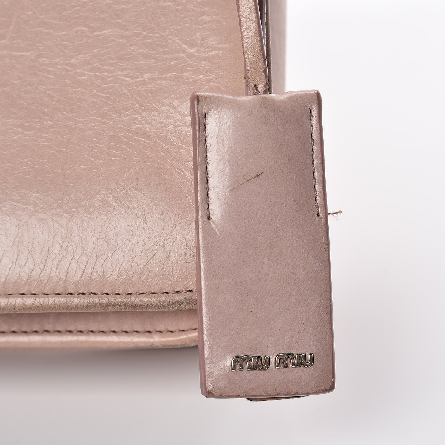 Miu Miu Vitello Shine Club Shoulder Bag Mughetto 19 of 29