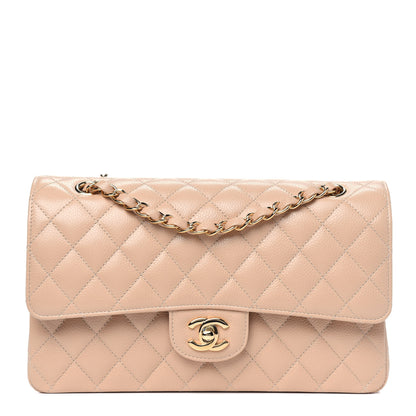Chanel Caviar Quilted Medium Double Flap Beige 1 of 5