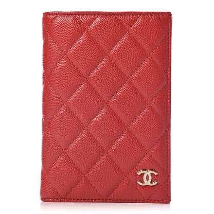 Chanel Caviar Quilted Passport Holder Red 1 of 8