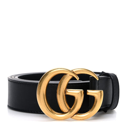 Gucci Calfskin Double G 30mm Belt 80 32 Black 1 of 5