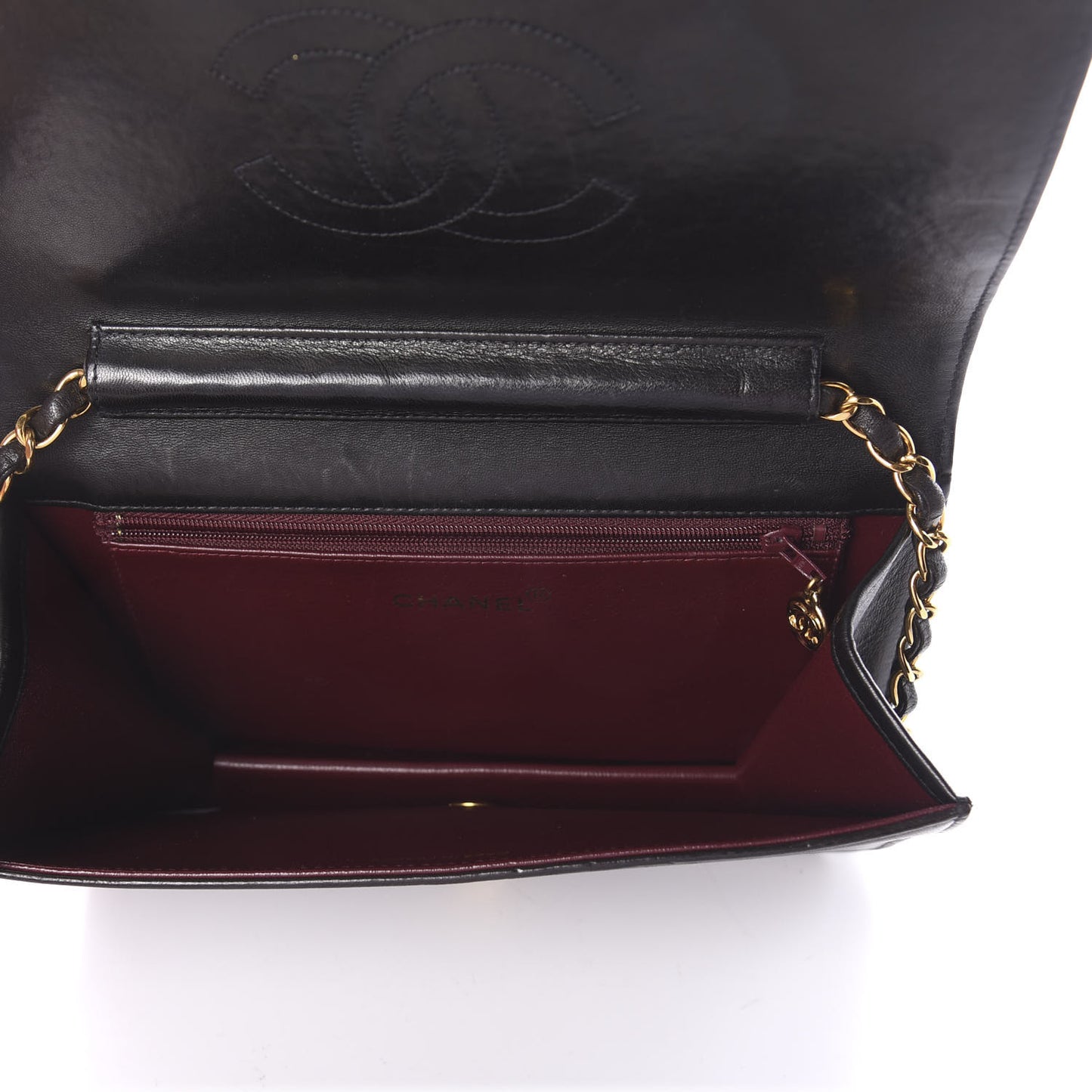 Lambskin Quilted Small Single Flap Bag Black