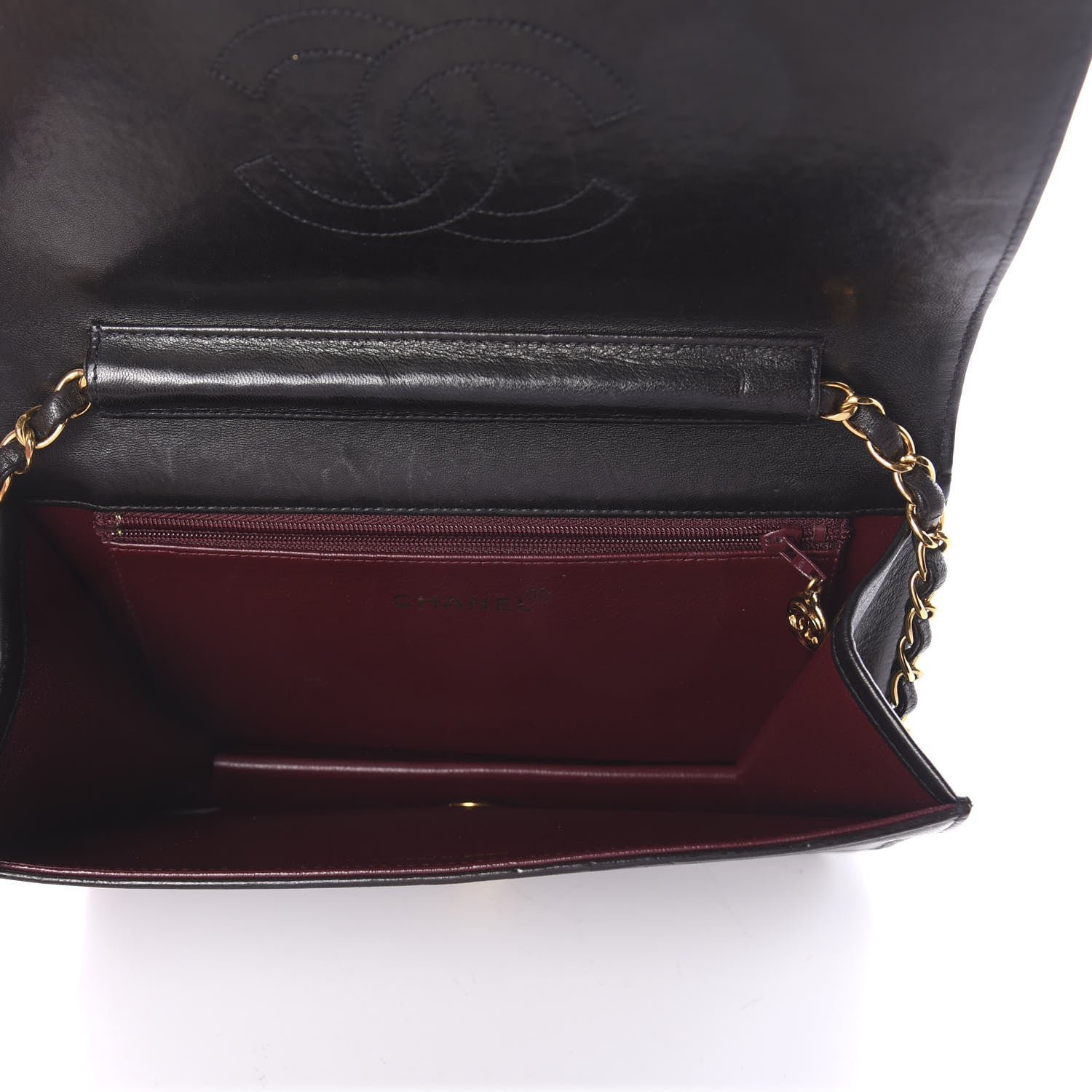 Chanel Lambskin Quilted Small Single Flap Bag Black 4 of 9