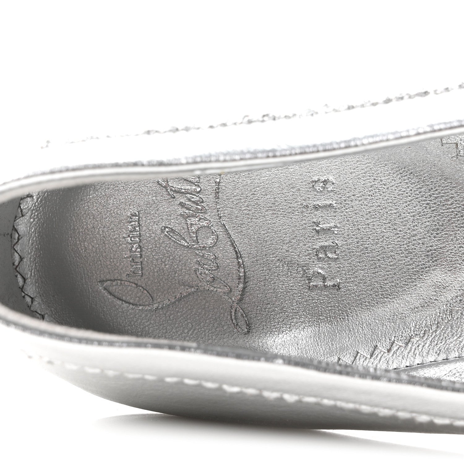 Christian Louboutin Nappa Mamadrague Flats 39 Silver 8 of 8