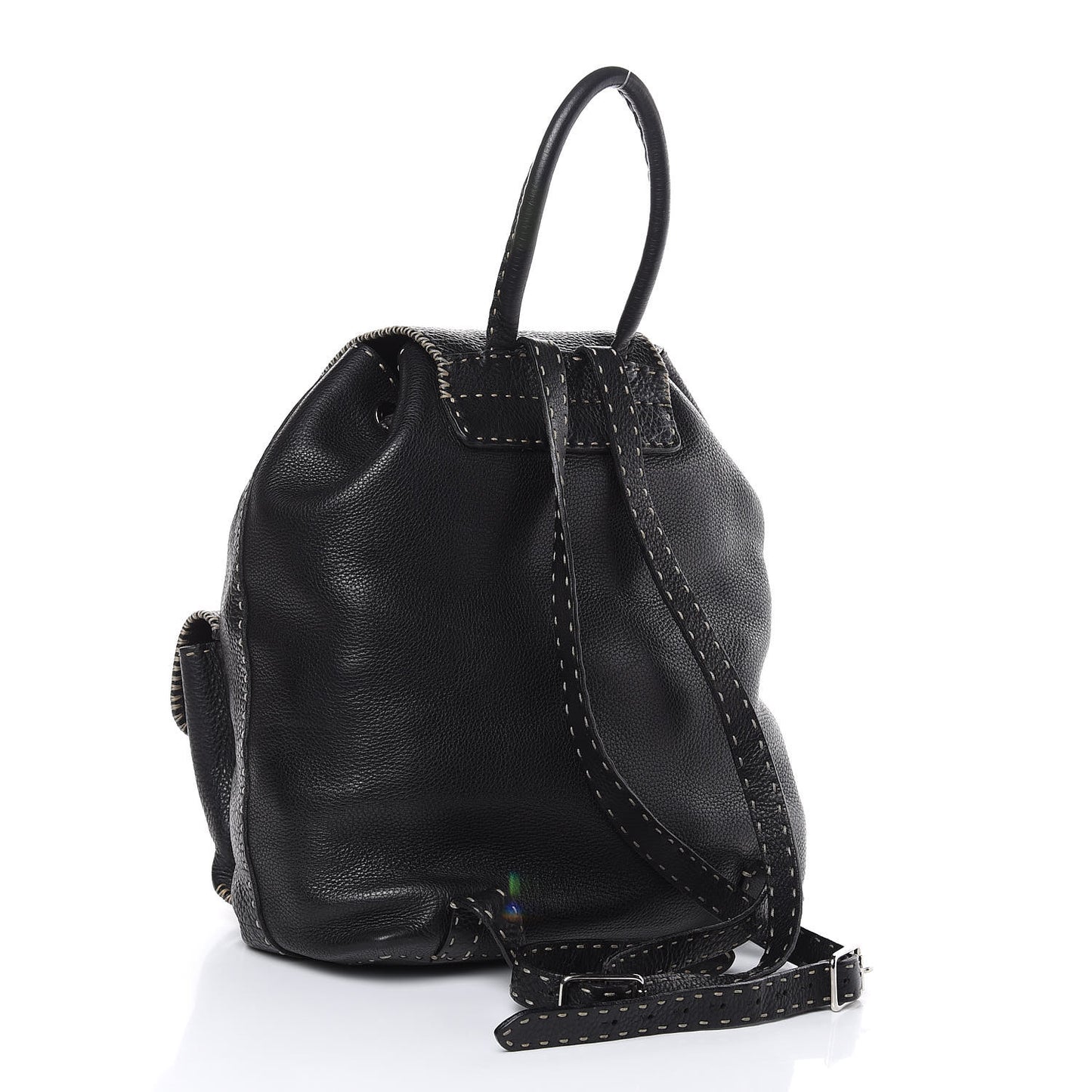 Calfskin Romano Selleria Backpack Black