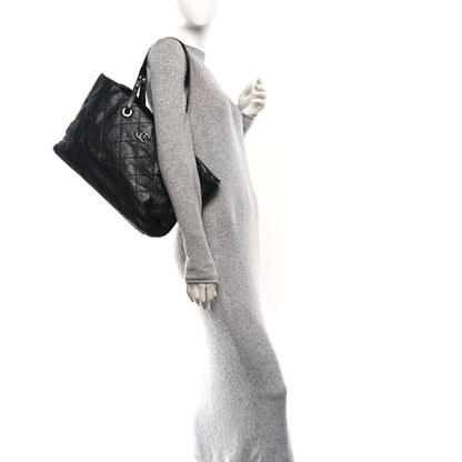 Chanel Glazed Calfskin Large On The Road Tote Black 2 of 10