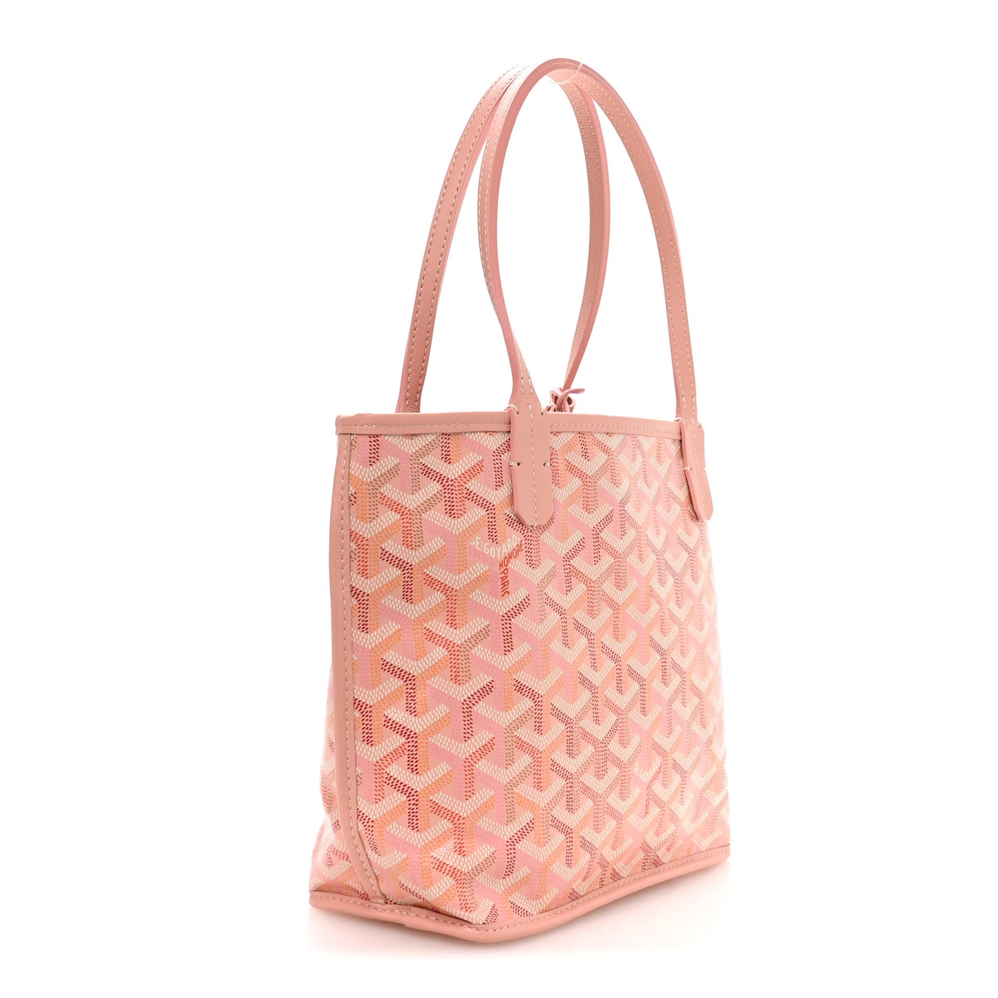 Goyardine Reversible Mini Anjou Powder Pink
