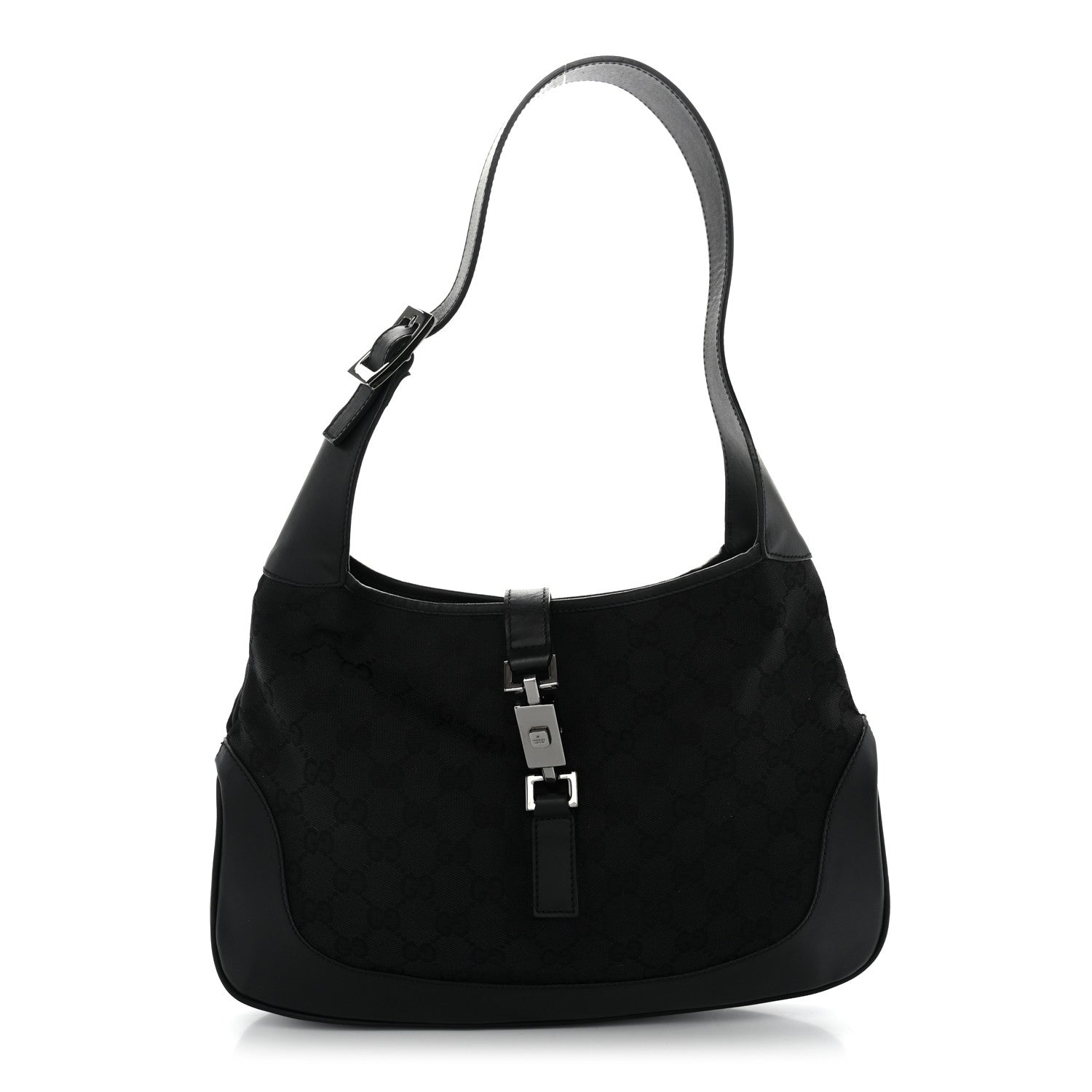 Gucci Monogram Small Jackie O Hobo Black 1 of 11