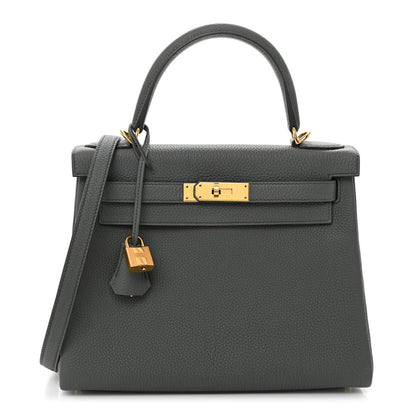 Hermes Togo Kelly Retourne 28 Vert Amande 1 of 12