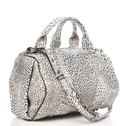 Alexander Wang Pebbled Lambskin Rocco Black White Rhodium Hardware 4 of 10
