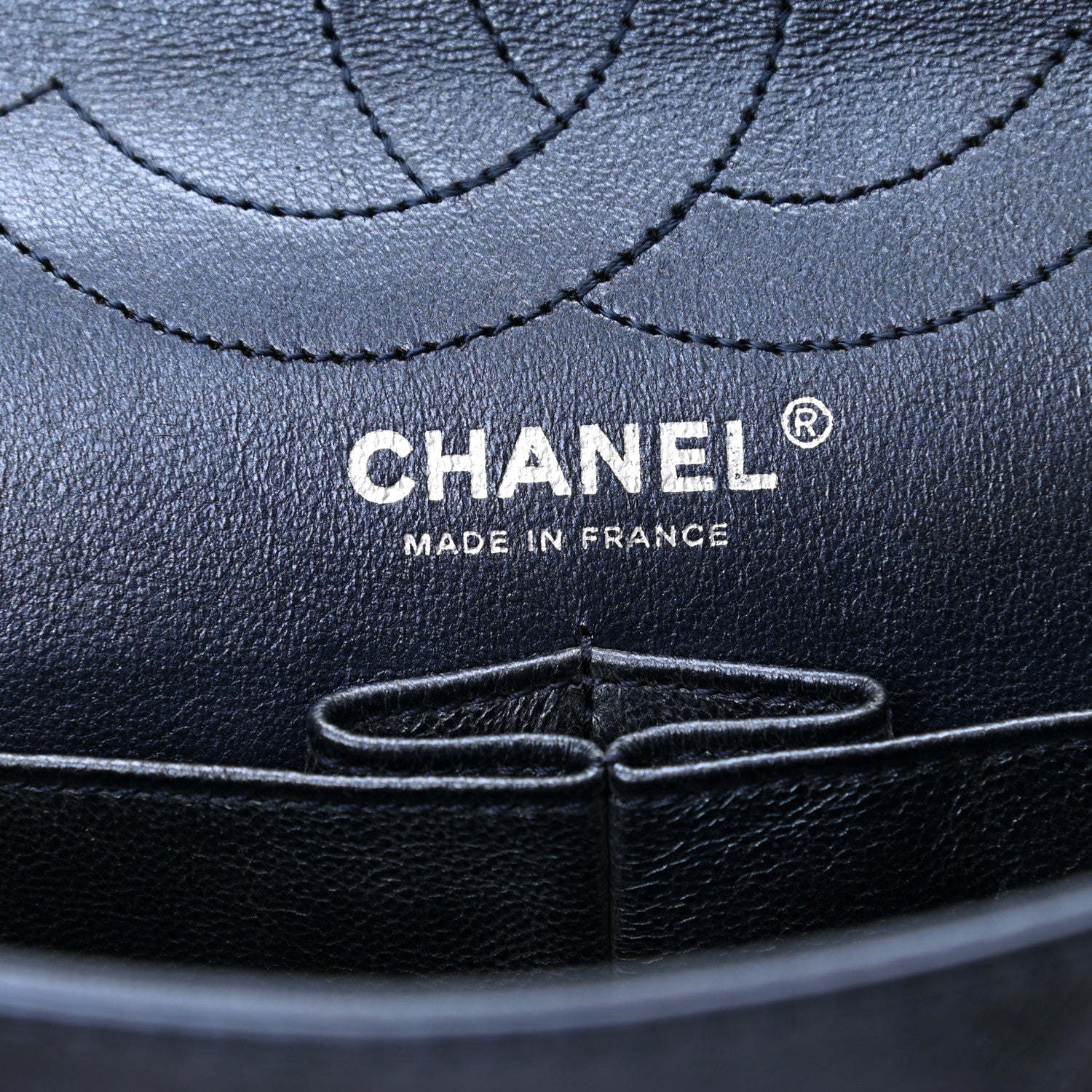 Chanel Metallic Calfskin Quilted 2.55 Reissue 226 Flap Dark Navy Blue 6 of 10