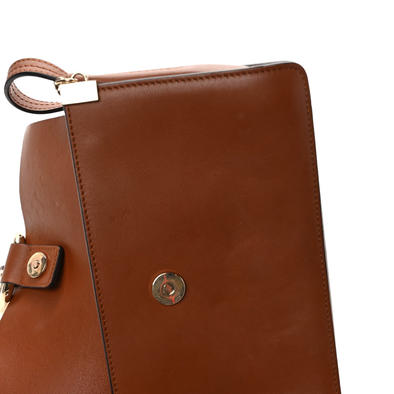Chloe Suede Calfskin Mini Faye Shoulder Bag Tobacco 11 of 12