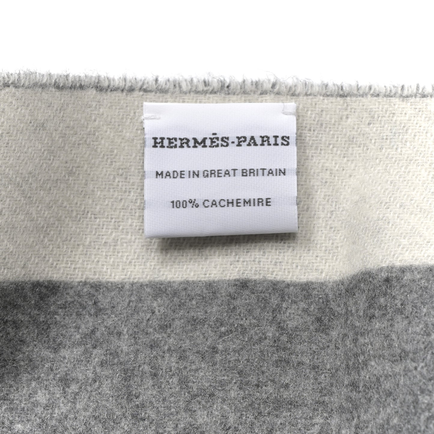 Cashmere Casaque Love Story Muffler Gris Clair Ivoire