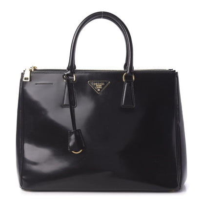 Prada Spazzolato Large Galleria Double Zip Tote Black 1 of 10