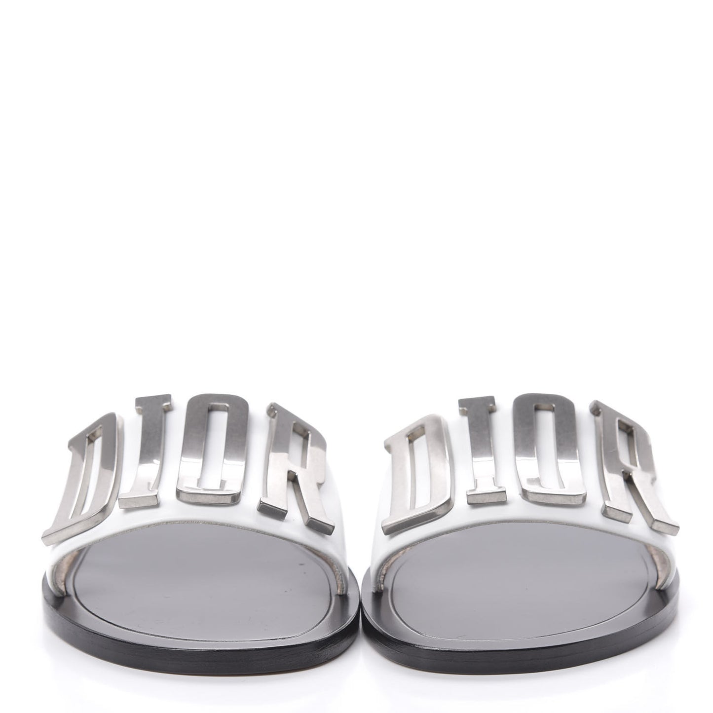 Calfskin Dio(r)evolution 10mm Slide Sandals 38 Off White
